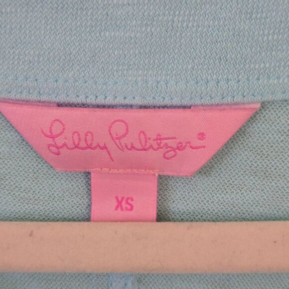 Lilly Pulitzer Tidewater Tunic Dress 3/4 Sleeve Embroidered VNeck Size XS - Picture 6 of 8